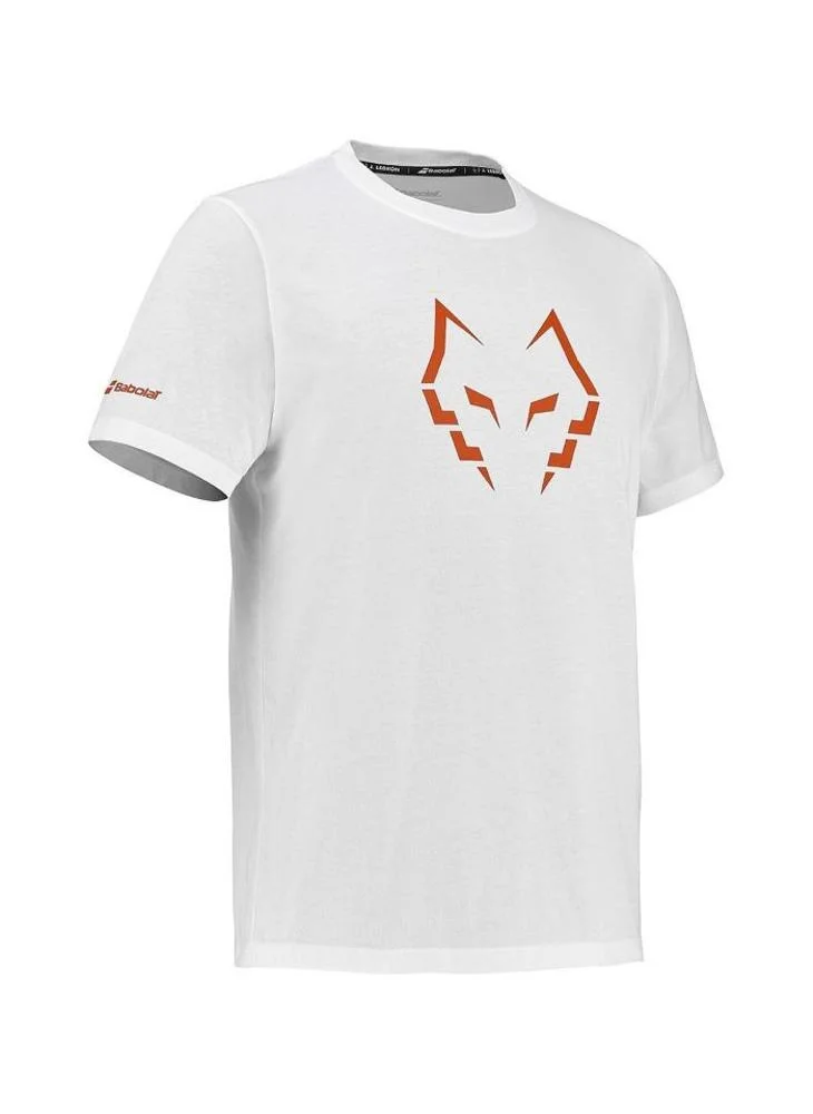بابولات Babolat Men COTTON TEE J. LEBRON White/White 6MS26442